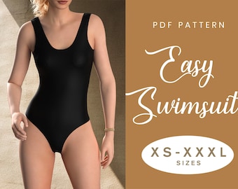 Swimsuit Sewing Pattern One Piece | XS-XXXL | Instant Download | Easy Digital PDF