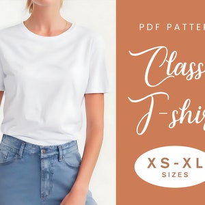 Staple T-Shirt Women's Sewing Pattern | XS-XL | Instant Download | Easy Digital PDF