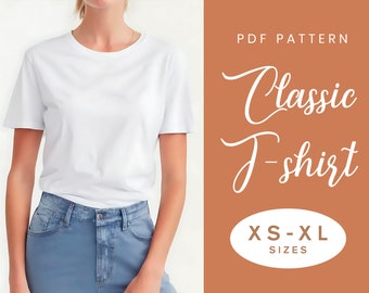 Staple T-Shirt Women's Sewing Pattern | XS-XL | Instant Download | Easy Digital PDF