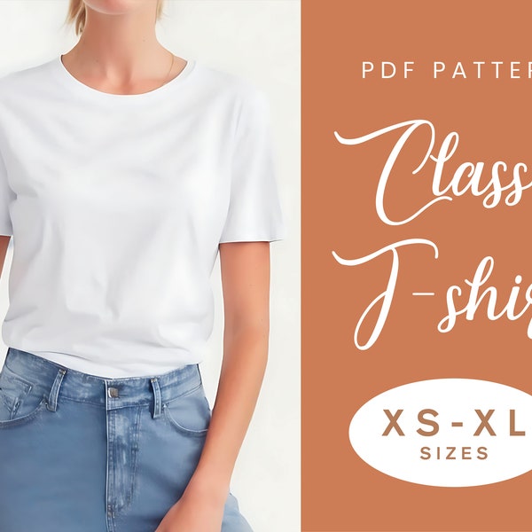 Patrón de costura de camiseta grapa para mujer / XS-XL / Descarga instantánea / PDF digital fácil