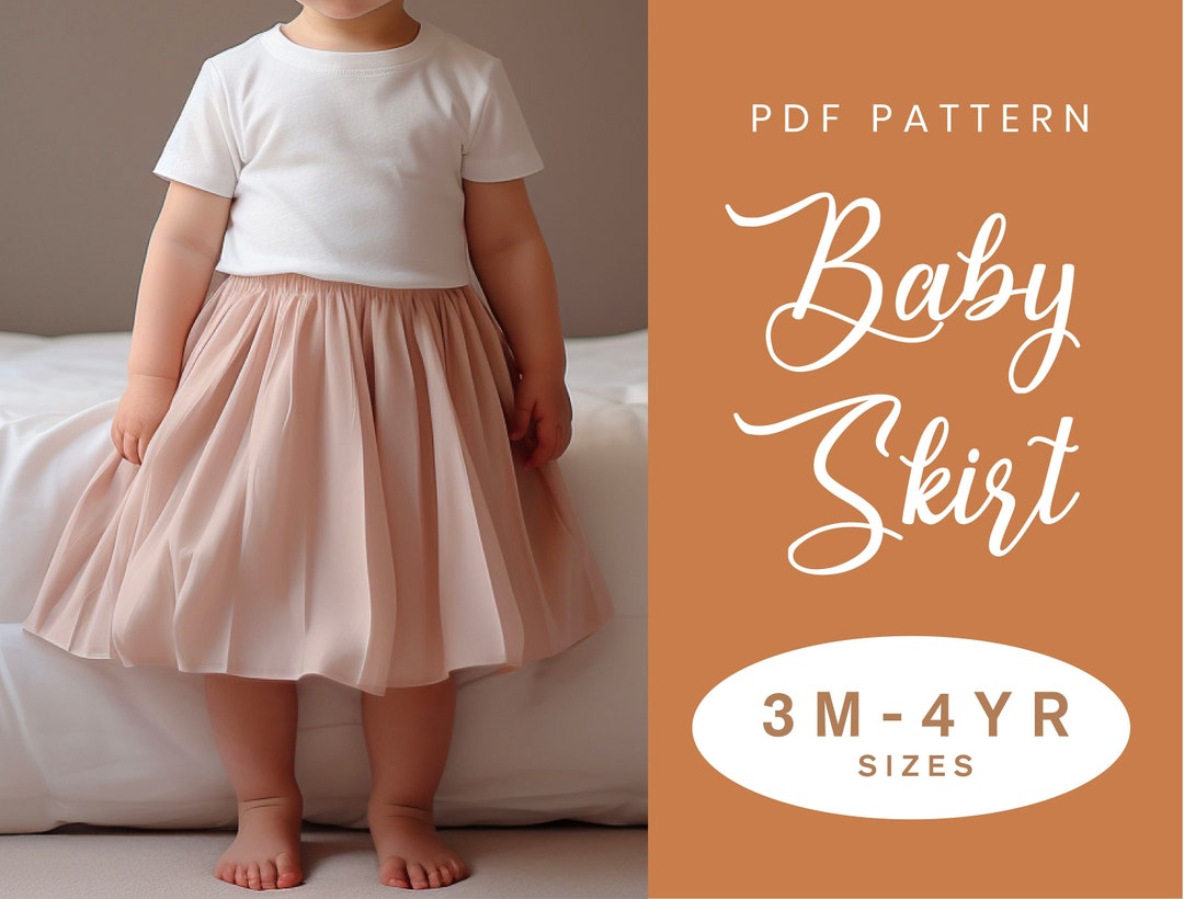 Baby Skirt Sewing Pattern 3M5YRS PDF Instant Download Child Girl Kids