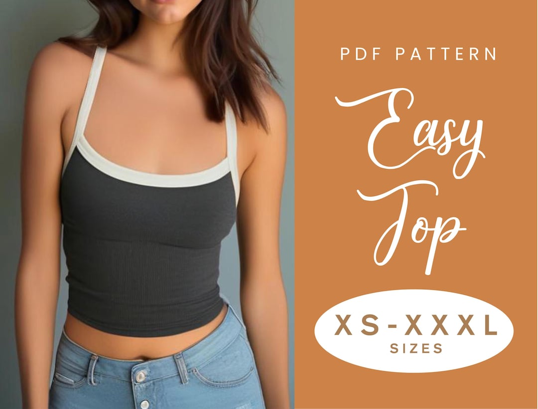 Camisole Sewing Pattern XSXXXL Instant Download Easy Digital PDF Vest