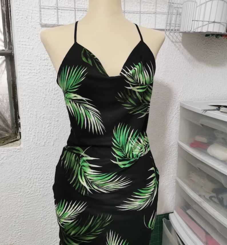 Cowl Neck Slip Dress Sewing Pattern XS-XL Instant Download Easy Digital PDF image 9