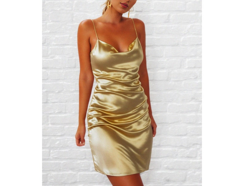 Cowl Neck Slip Dress Sewing Pattern XS-XL Instant Download Easy Digital PDF image 2