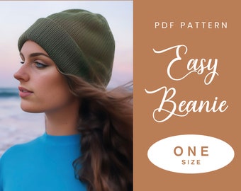 Beanie Sewing Pattern | Instant Download | Digital PDF | Friend Sewing Gift Accessories | Hat Pattern