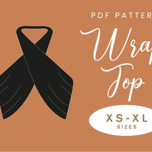 Wrap Top Sewing Pattern Bandeau Style XS-XL Instant Download Easy Twist Halter Digital PDF image 1