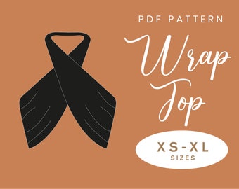 Wrap Top Sewing Pattern Bandeau Style | XS-XL | Instant Download | Easy Twist Halter | Digital PDF