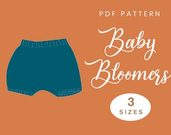 Cute Baby Bloomers Sewing Pattern | S,M,L | Diaper Covers | Instant Download | Digital PDF