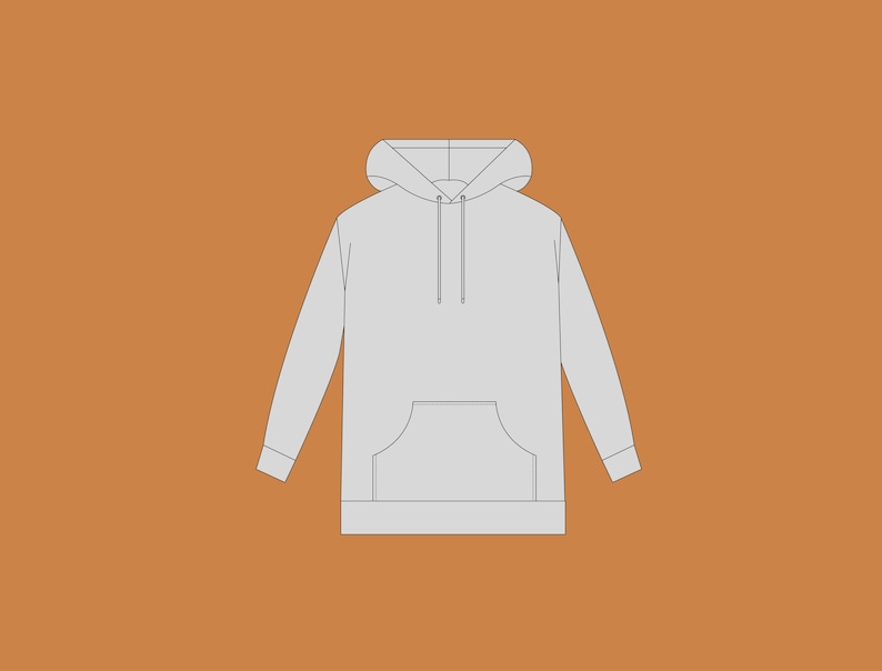 May include: A white hooded sweatshirt with a pouch pocket and a drawstring hood.