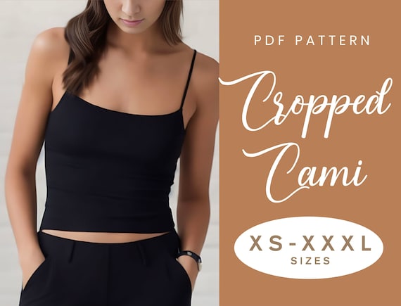 Cami Crop Top Sewing Pattern XS-XXXL Instant Download Easy Digital