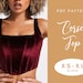 Corset Top Sewing Pattern | XS-XL | Lace up Back Bustier | Digital PDF |  Instant Download 