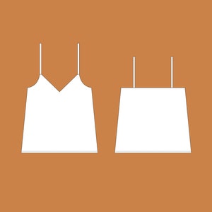 Patrón de costura top camisola / XS-XXXL / Descarga instantánea / PDF digital fácil / Top camisola con cuello en V / Top clásico de verano imagen 5