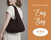 Hobo Bag Sewing Pattern | One Size | Instant Download | Easy Digital PDF | Women's Handbag | Shoulder Bag | Sewing Gift