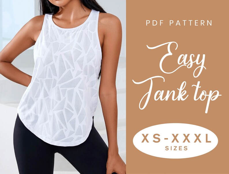 Tank Top Women's Sewing Pattern XS-XXXL Instant - Etsy