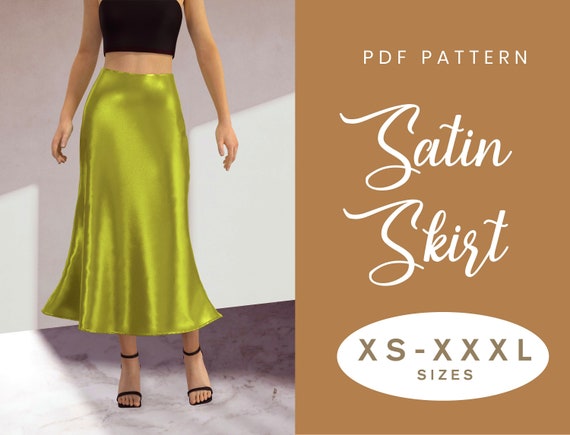 Satin midi top skirt xs