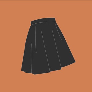 Skater Skirt Sewing Pattern XS-XL Instant Download Easy Digital PDF Women's Flare Skirt image 6