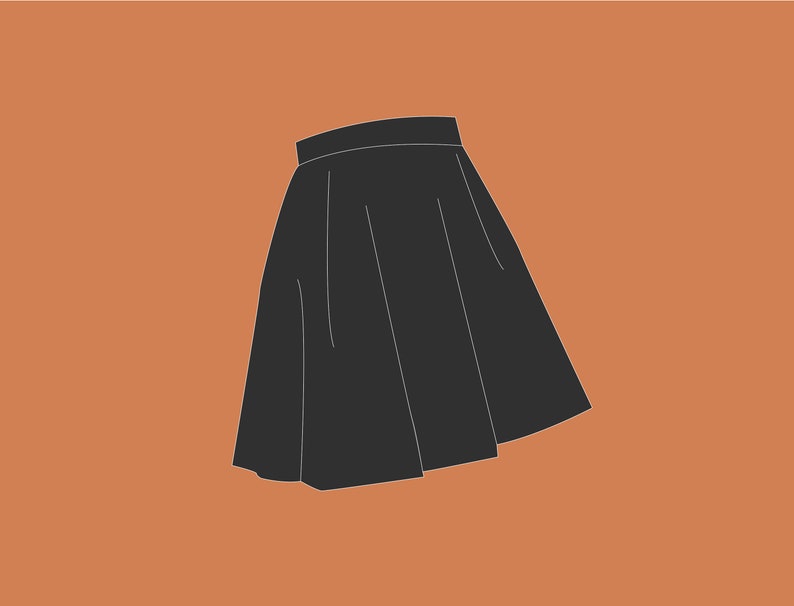 Skater Skirt Sewing Pattern XS-XL Instant Download Easy Digital PDF Women's Flare Skirt image 6