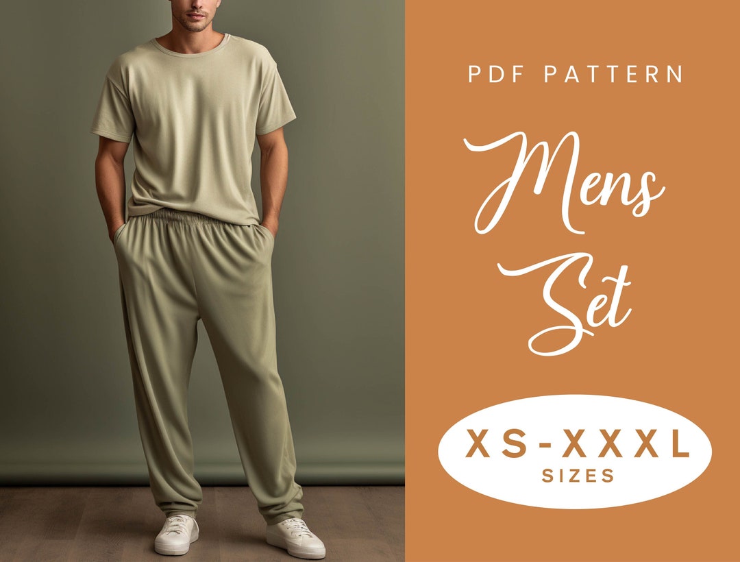 Mens Set Sewing Pattern | XS-XXXL | Instant Download | Easy Digital PDF ...