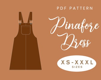 Patron de couture pour robe chasuble | TP-XXXL | Robe ample d'été automne avec poches | PDF numérique facile