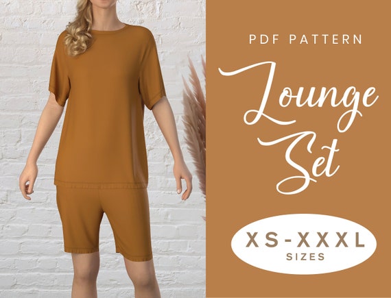 Loungewear Set Sewing Pattern | XS-XXXL | Women's T-shirt and Leggings | Instant Download | Easy Digital PDF