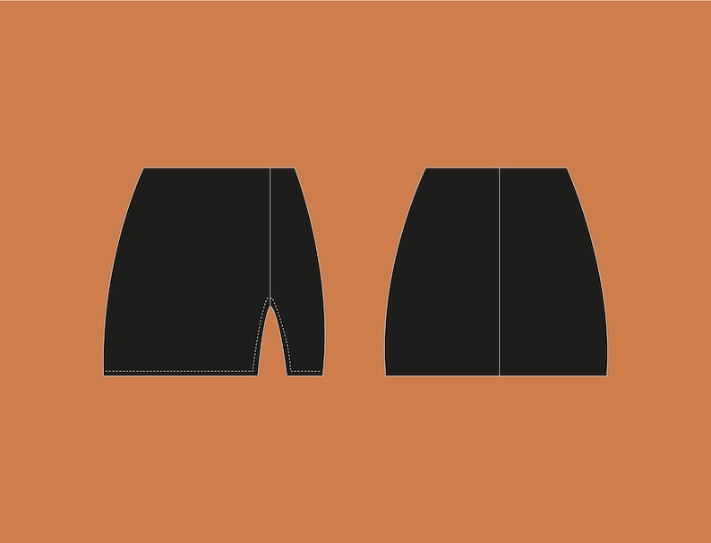 Mini Skirt Sewing Pattern XS-XL Instant Download Easy Digital PDF Side Slit Skirt image 6