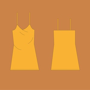 Cowl Neck Slip Dress Sewing Pattern XS-XL Instant Download Easy Digital PDF image 5