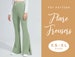Flare Leg Trouser Sewing Pattern | XS-XL | Instant Download | Easy Digital PDF | Split Hem Pants 