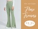 Flare Leg Trouser Sewing Pattern | XS-XL | Instant Download | Easy Digital PDF | Split Hem Pants
