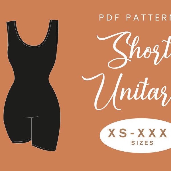 Jumpsuit Sewing Pattern | XS-XXXL | Instant Download | Easy Digital PDF | Stretchy Short Unitard Leggings Yoga Pants