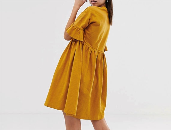 Gathered Smock Dress Sewing Pattern 