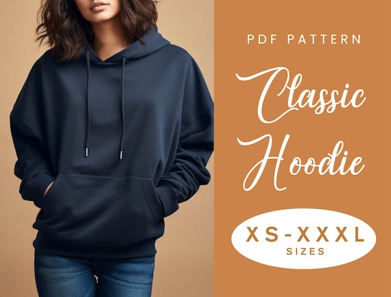 Women's Hoodie Sewing Pattern | XS-XXXL | Instant Download | Easy Digital PDF | Oversized Sweatshirt Hooded Sweater