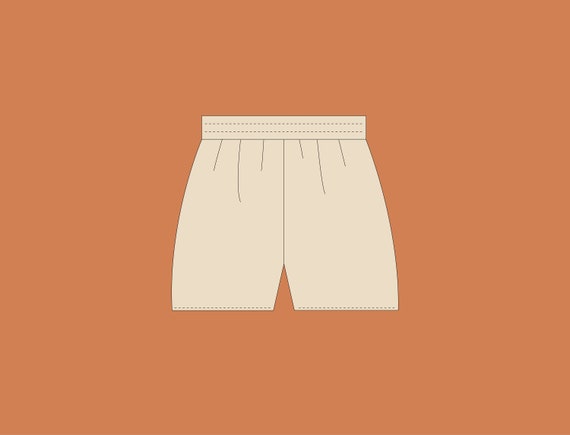Lounge Shorts Sewing Pattern | XS-XXXL | Instant Download | Easy Digital PDF | Women's Elastic Waist Shorts