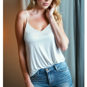 Patrón de costura top camisola / XS-XXXL / Descarga instantánea / PDF digital fácil / Top camisola con cuello en V / Top clásico de verano imagen 2