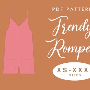 Romper Sewing Pattern | XS-XXXL | Instant Download | Easy Digital PDF | Jumpsuit Shorts Loose Pant Playsuit