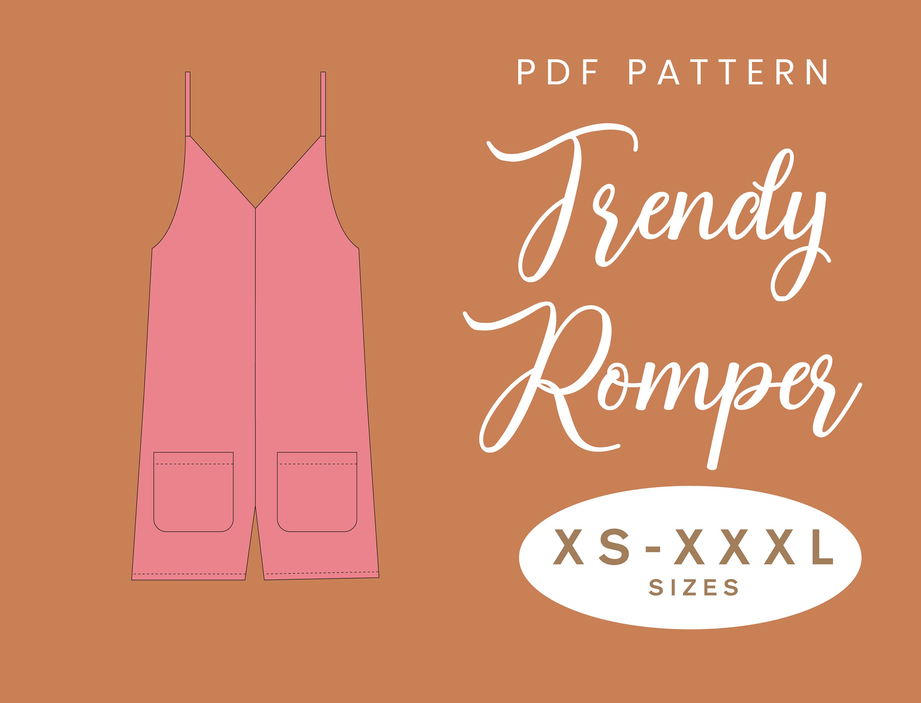 Romper Sewing Pattern XS-XXXL Instant Download Easy Digital PDF