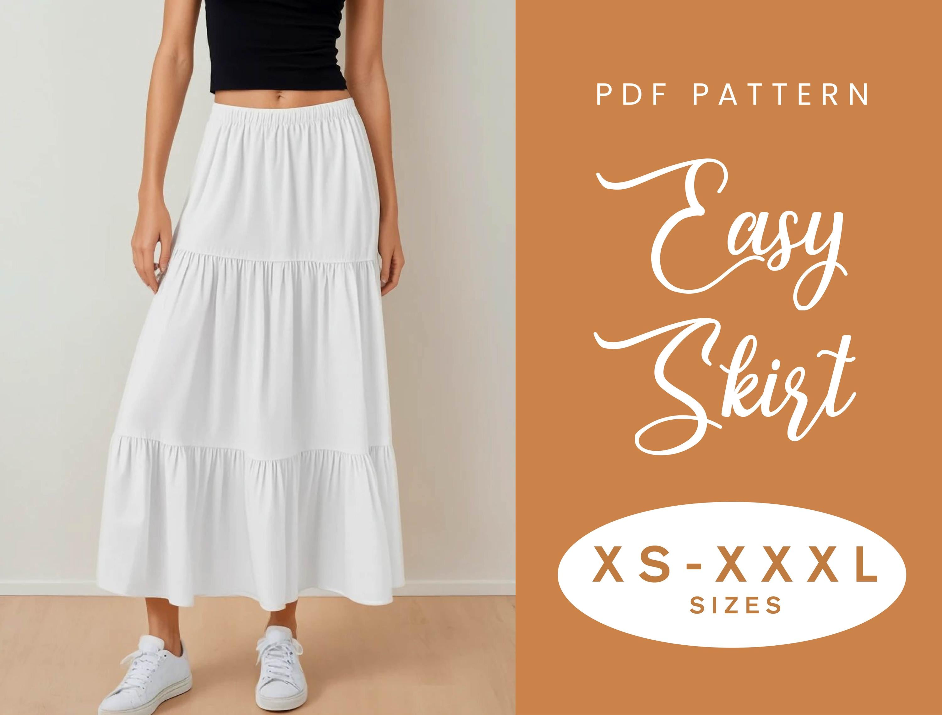 Skirt Elastic Waist Sewing Pattern Canada