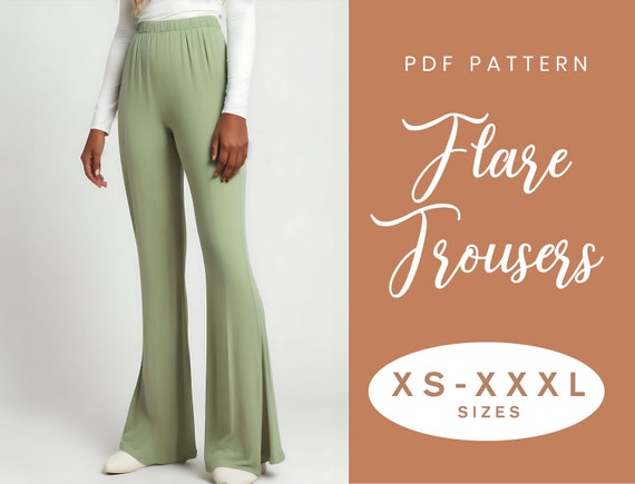 Flare Leg Pants Pattern Wide Leg Pants Pattern Comfy Pants Sewing Pattern Flare  Pants Pattern Flare Leg Trouser Pattern PDF S-XL -  Canada
