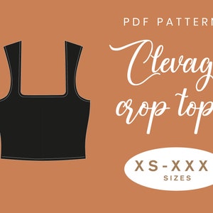 Crop Tank Top Sewing Pattern | XS-XXXL | Instant Download | Easy Digital PDF