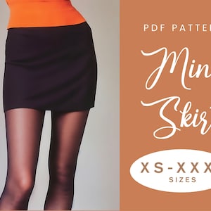 Ultra Mini Skirt Sewing Pattern | XS-XXXL | Instant Download | Digital PDF | Low Rise Stretch Women's Skirt Y2K