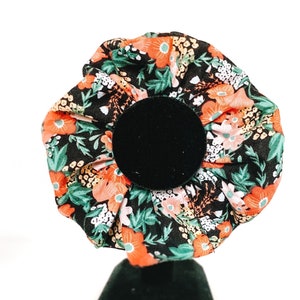 Flowers Scrunchie With A Black Background