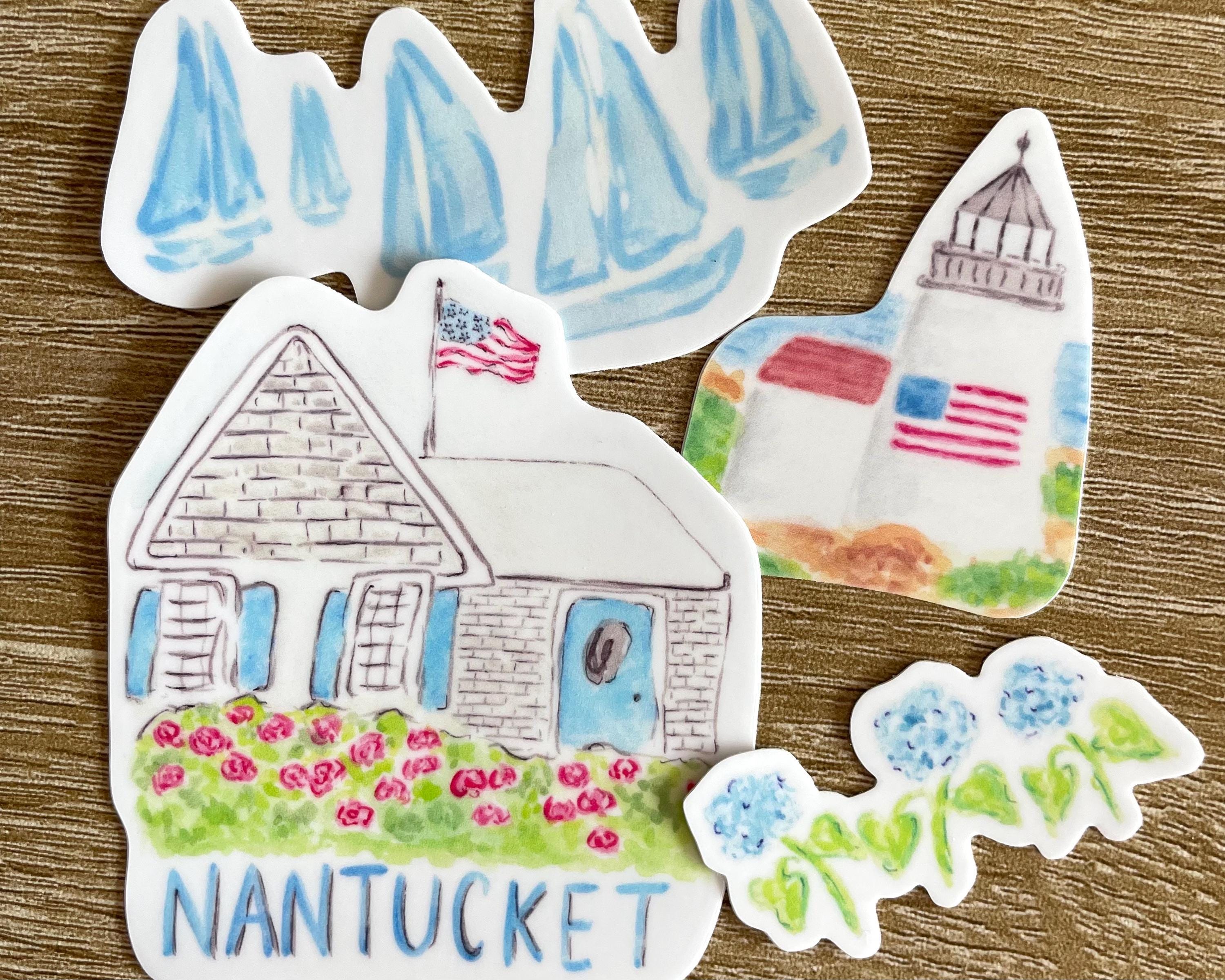 Brant Lake Sticker Sticker - Watercolor Painting of Brant Point Lighthouse - Nantucket - Etsy
