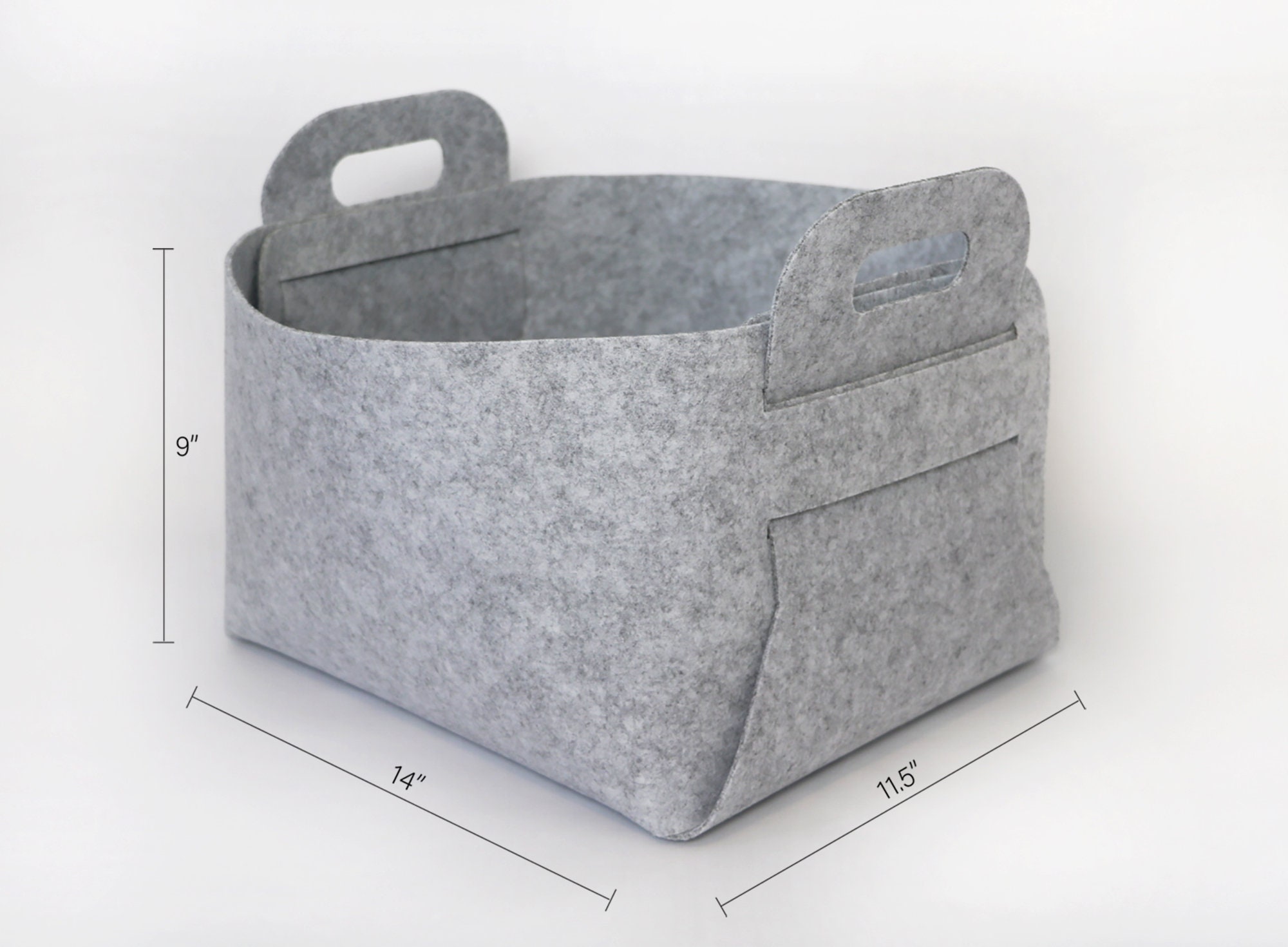 Personalized Felt storage basket Monogram Basket Modern Etsy