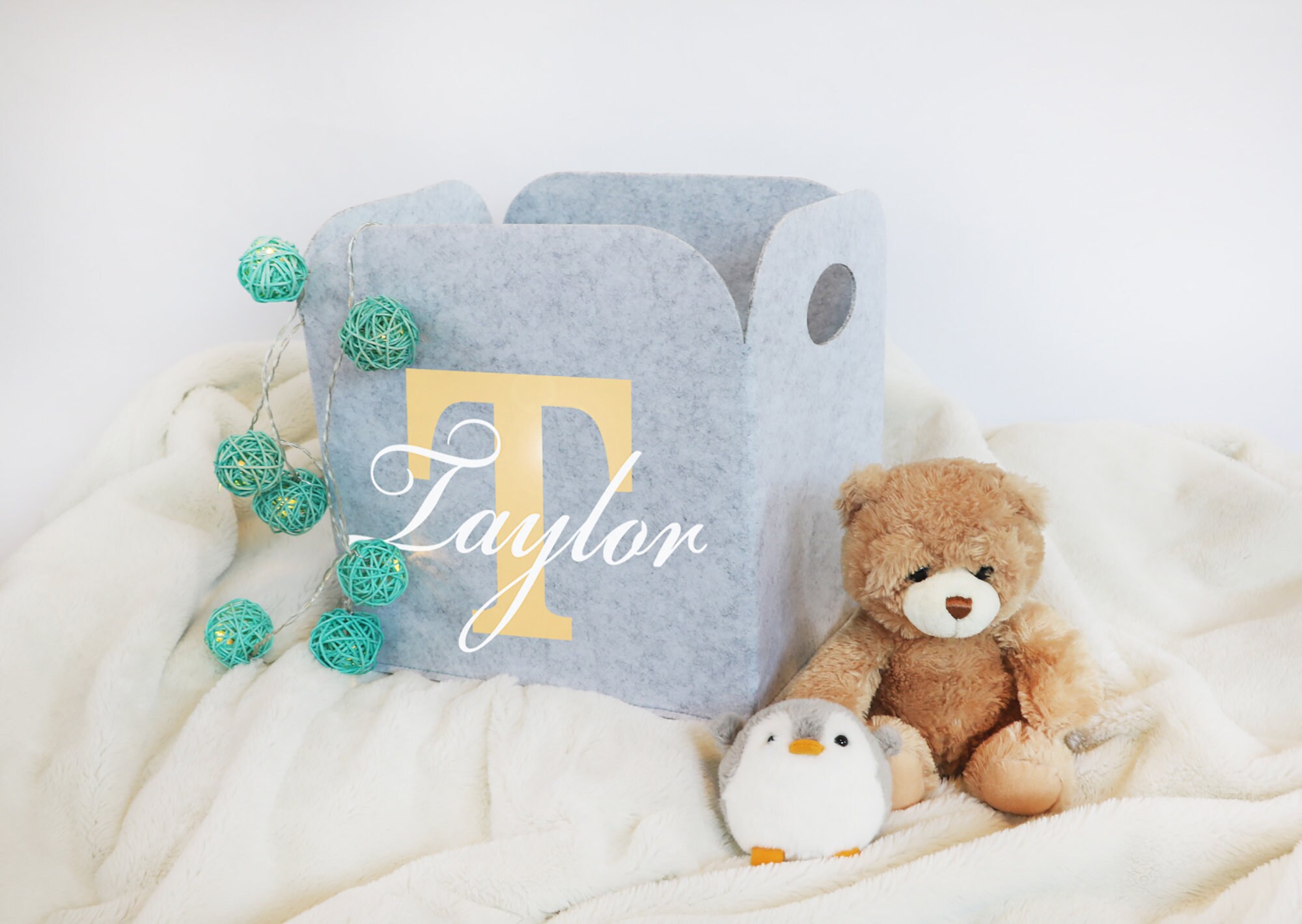 Personalized Toy Storage Monogram Basket Kids Room Decor Etsy