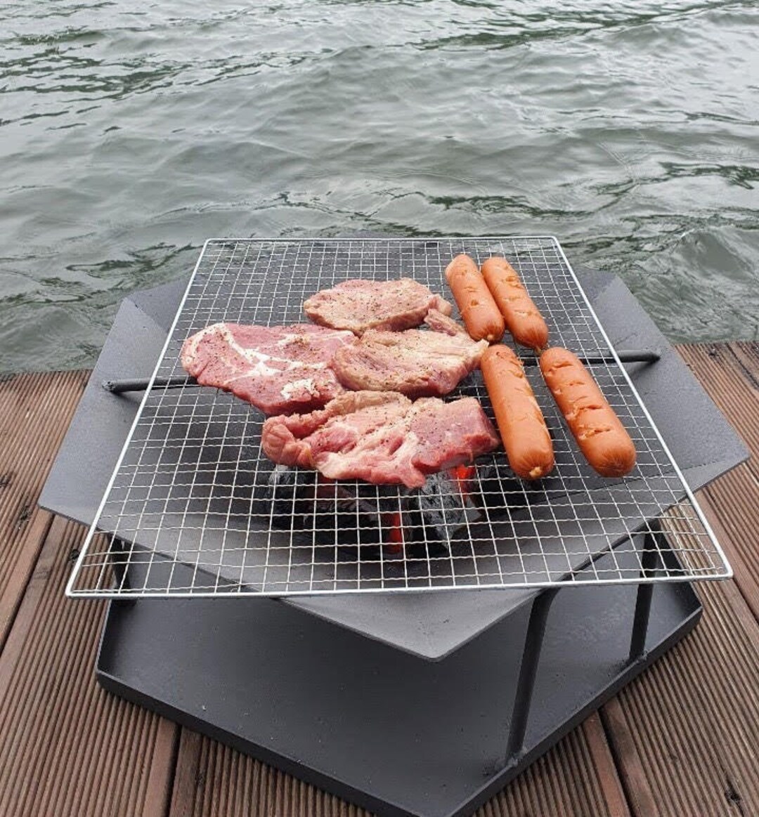 Portable Fire Pit, Steel Fire Pit, Grill Etsy