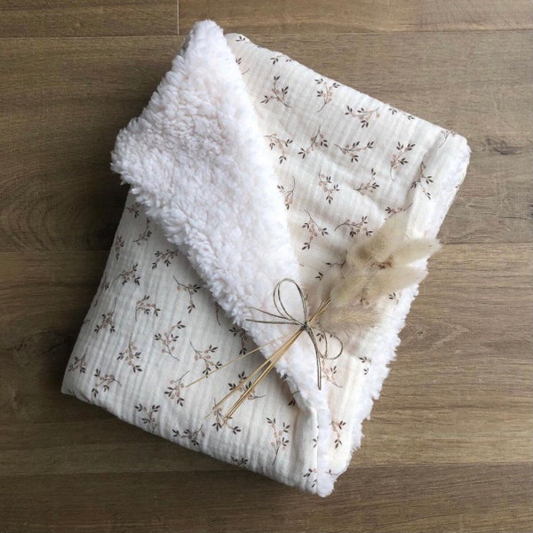 Baby blanket - Double cotton gauze - Beige