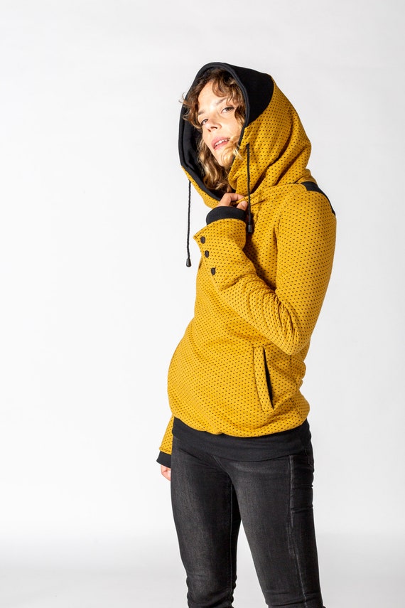 SUDADERA CON CAPUCHA cruzada y doble puño | Etsy México