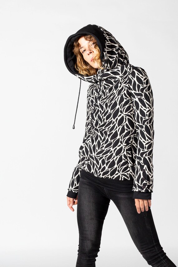 SUDADERA CON CAPUCHA cruzada y doble puño | Etsy España
