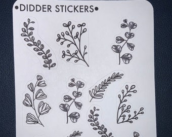 Edge Flower Doodle Stickers