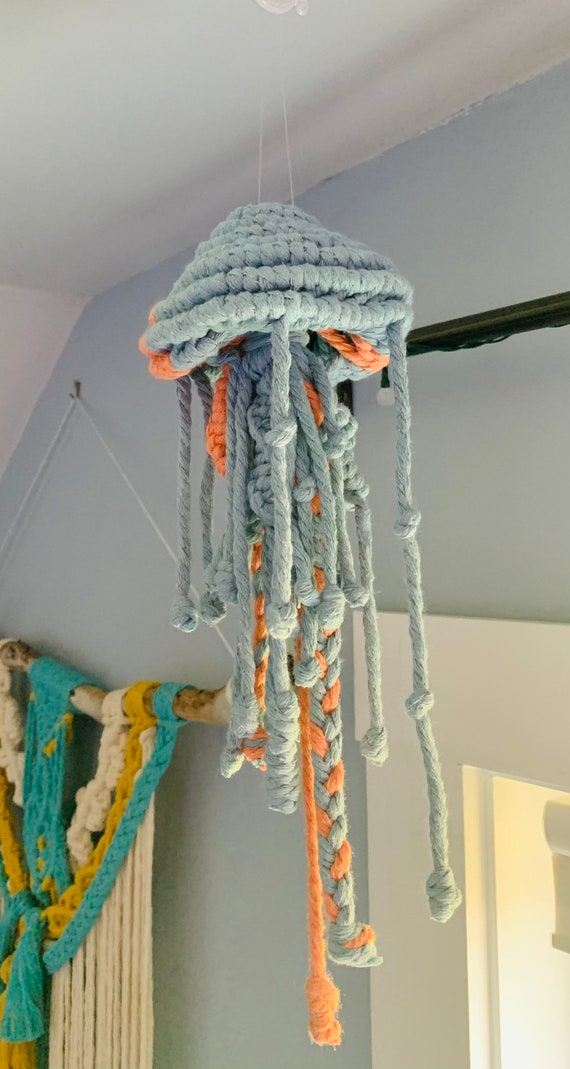 Macrame Jellyfish Hanging Jellyfish Doorknob Decoration Hanging