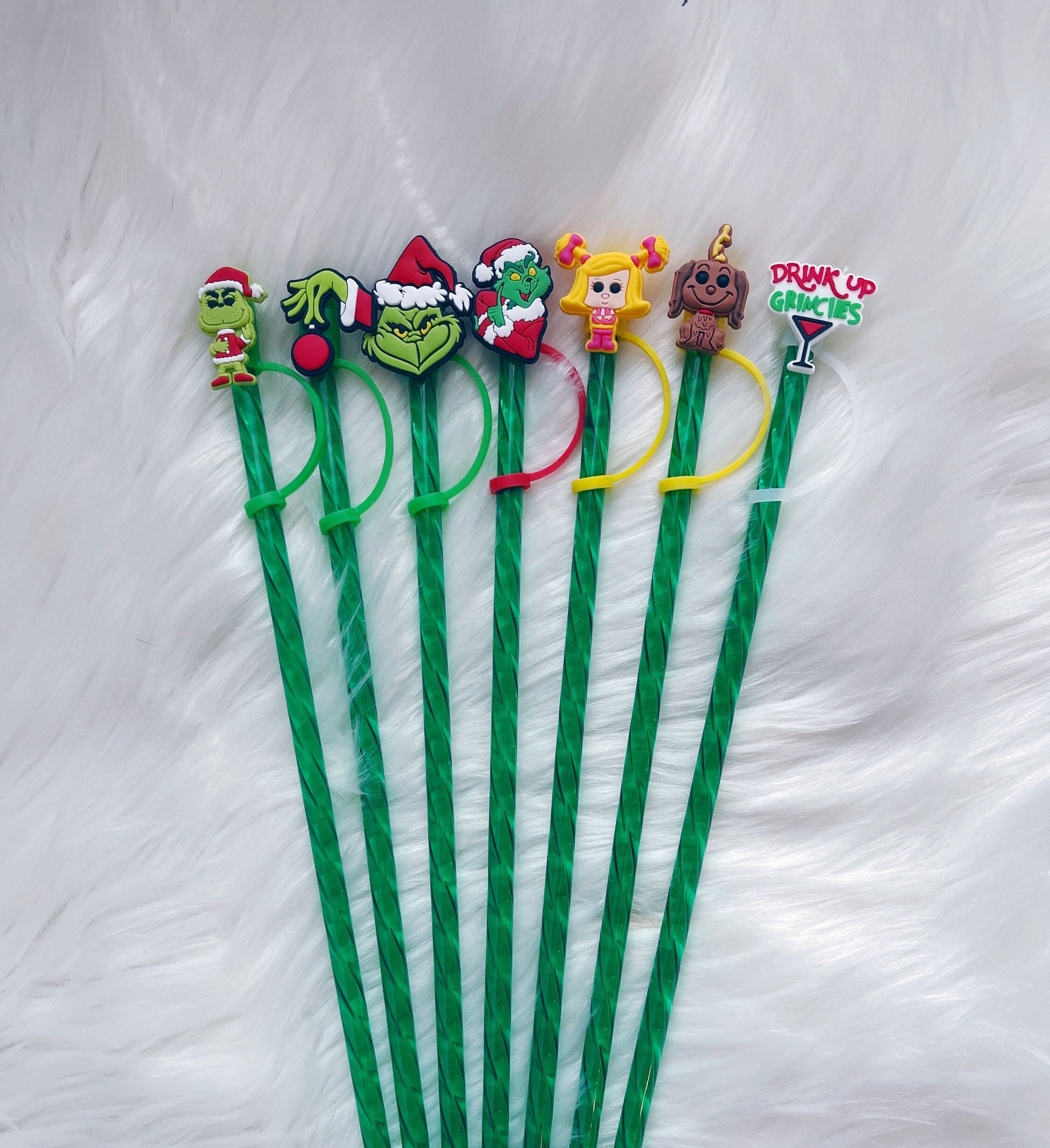 Christmas Straw Cover Stanley Straw Topper Grinch Straw Topper X-mas Stitch  Straw Cover Yoda Straw Topper Stanley Cup Accessories 